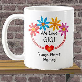 ALLE Namen Kids Namen GIGI Blume Herz ändern Kaffeetasse