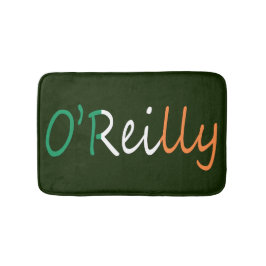 Alle Namen überlagerten sich auf irischer Flagge Badematte