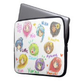 Alle niedliche Chibi Musen Laptop-Hülse Laptopschutzhülle (Vorderseite Links)