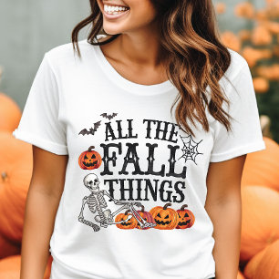 Alle niedlichen Herbstsachen Lustiger Halloween Tri-Blend Shirt