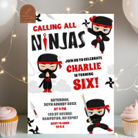 Alle Ninjas Boy zum Geburtstag rufen