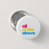 Alle oben genannten LGBT-Pride Monate Button (Vorne & Hinten)