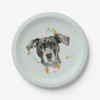 "Alle Ohr-" Pitbull-HundeAquarell-Malerei