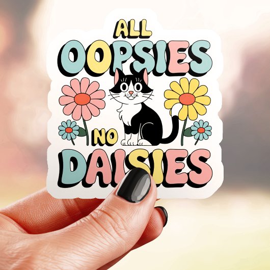 Alle Oopsien ohne Daisies Cat Vinyl Aufkleber