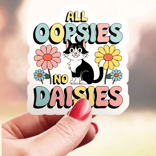 Alle Oopsien ohne Daisies Cat Vinyl Aufkleber