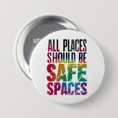 Alle Orte sollten für LGBTQ-Monat sicher sein Button (Vorne & Hinten)