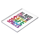 Alle Orte sollten für LGBTQ-Monat sicher sein Notizblock (Linke Seite)