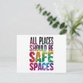 Alle Orte sollten für LGBTQ-Monat sicher sein Postkarte (Stehend Vorderseite)