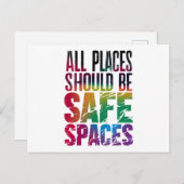 Alle Orte sollten für LGBTQ-Monat sicher sein Postkarte (Vorne/Hinten)
