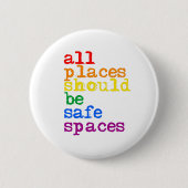 Alle Orte sollten sichere Räume haben Button (Vorderseite)