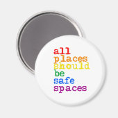 Alle Orte sollten sichere Räume haben Magnet (Vorderseite/Rückseite)