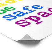 Alle Orte sollten sichere Räume haben Poster (Ecke)