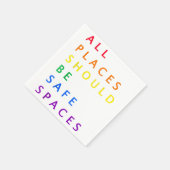 Alle Orte sollten sichere Räume sein - LGBT-Bündni Serviette (Ecke)