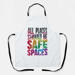 Alle Orte sollten sichere Räume sein LGBTQ Pride M Schürze