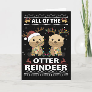 Alle Otter-Rentiere Süßes Weihnachten Otter Ca Karte