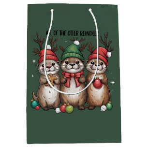 Alle Otter-Rentiere Weihnachten Tier Winter Mittlere Geschenktüte