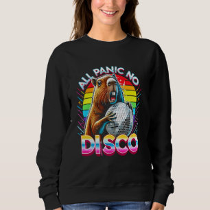 Alle Panic No Disco Capybara Funny Screening Capyb Sweatshirt