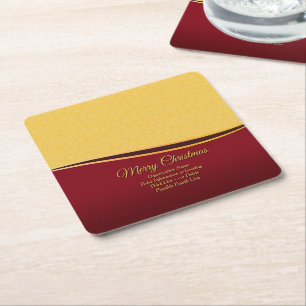 ALLE Party der Textorganisation ändern Rechteckiger Pappuntersetzer