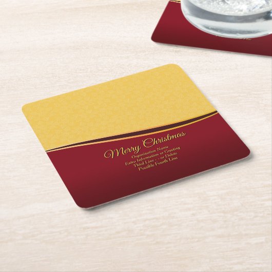 ALLE Party der Textorganisation ändern Rechteckiger Pappuntersetzer (angewinkelt)