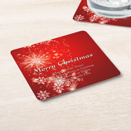 ALLE Party der Textorganisation ändern Rechteckiger Pappuntersetzer (angewinkelt)