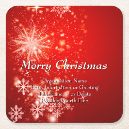 ALLE Party der Textorganisation ändern Rechteckiger Pappuntersetzer