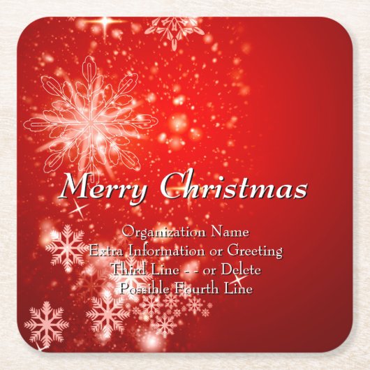 ALLE Party der Textorganisation ändern Rechteckiger Pappuntersetzer (Vorderseite)