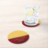 ALLE Party der Textorganisation ändern Runder Pappuntersetzer (Vor Ort)