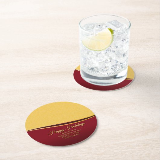 ALLE Party der Textorganisation ändern Runder Pappuntersetzer (Vor Ort)