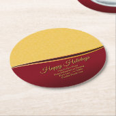 ALLE Party der Textorganisation ändern Runder Pappuntersetzer (Angewinkelt)