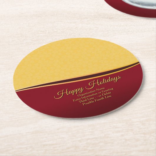 ALLE Party der Textorganisation ändern Runder Pappuntersetzer (Angewinkelt)