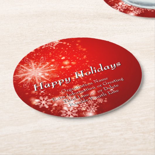 ALLE Party der Textorganisation ändern Runder Pappuntersetzer (Angewinkelt)