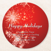 ALLE Party der Textorganisation ändern Runder Pappuntersetzer (Vorderseite)