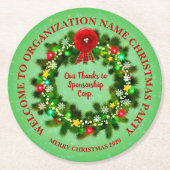 ALLE Party der Textorganisation ändern Runder Pappuntersetzer (Vorderseite)