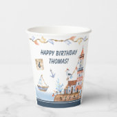 Alle Party im Wasserfarben-Kindergeburtstag Pappbecher (Rückseite)