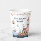 Alle Party im Wasserfarben-Kindergeburtstag Pappbecher (Vorderseite)