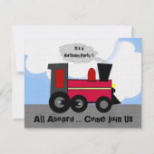 Alle Party im Zug Einladung (Vorderseite)