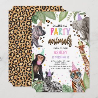 Alle Party Safari zum Geburtstag anrufen Einladung