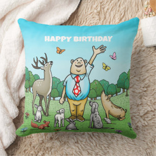Alle Party-Tiere Geburtstag anrufen Kissen
