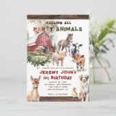 alle Party zum Geburtstag aufrufen Einladung (Stehend Vorderseite)