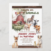 alle Party zum Geburtstag aufrufen Einladung (Vorne/Hinten)