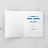 Alle Party zum Geburtstag rufen Einladung (Innenseite)