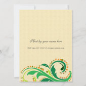 Alle Partys Einladung, wirbelnd blühend Einladung (Rückseite)