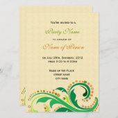 Alle Partys Einladung, wirbelnd blühend Einladung (Vorne/Hinten)