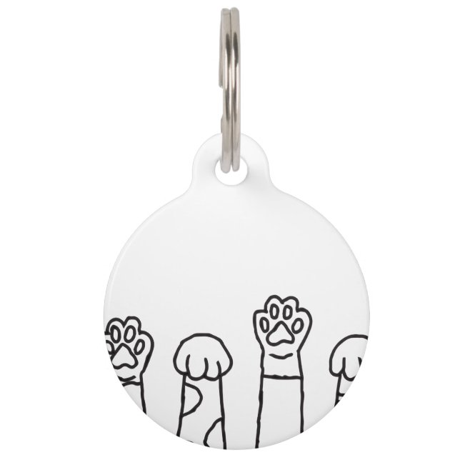 Alle Paws auf Deck-Vert Berühmte Dog Quotes Foster Haustiermarke (Vorderseite)