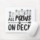 Alle Paws auf Deck-Vert Berühmte Dog Quotes Foster Mousepad (Mit Mouse)