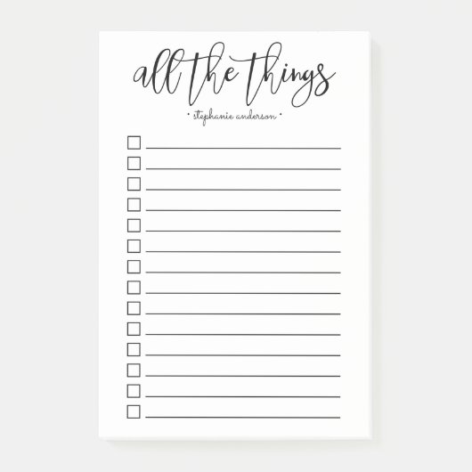 Alle Personalisierten Handschriften Post-it Klebezettel (Vorderseite)