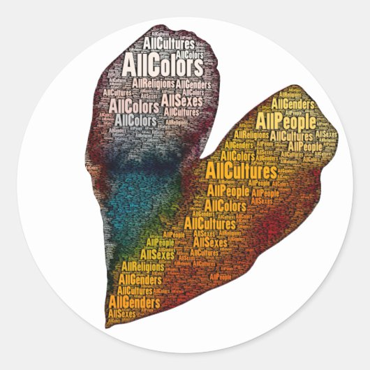 Alle Personen Circle Sticker (Vorderseite)