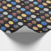 Alle Planeten-Wissenschafts-Fotos mit Namen Geschenkpapier (Ecke)