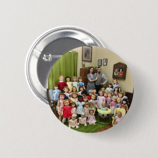 Alle Portraits meiner Plastikkinder Button (Vorne & Hinten)