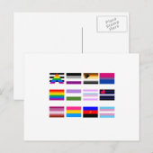 ALLE PRIDE FLAGGE POSTKARTE (Vorne/Hinten)